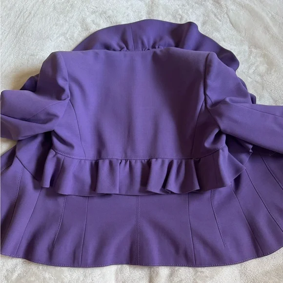 Valentino Purple Ruffle Blazer - Picture 5 of 6